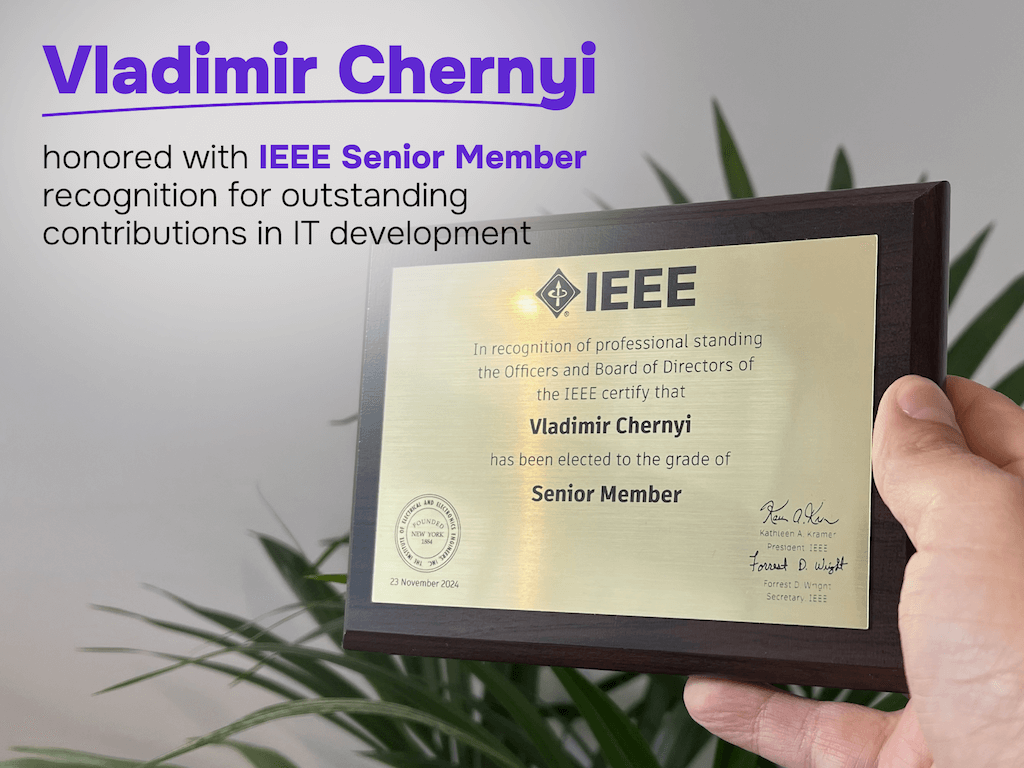 Vladimir Chernyi Becomes IEEE Senior Member — What This Means for Our Team and Clients